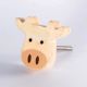Handcrafted Pine Wood Hippo Knob